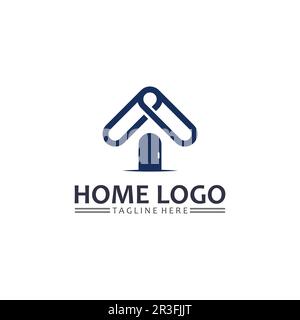 Maison et maison logo vetor design, logo , architecture et bâtiment, design propriété , rester à la maison Estate logo d'affaires, Construction graphique, icône ho Illustration de Vecteur
