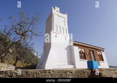 Mosquée espagnole, Jemaa Bouzafar, construite par les Espagnols dans le style andalou, Chauen, maroc, afrique. Banque D'Images