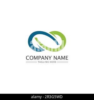 logo infinity design et 8 icône, vecteur, signe, logo créatif pour les entreprises et symbole infinity d'entreprise Illustration de Vecteur