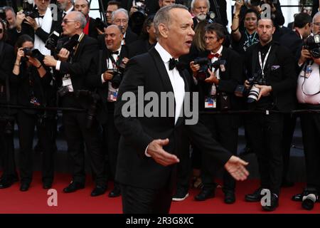 23 mai 2023, Cannes, Côte d'Azur, France: TOM HANKS participe à la projection de 'ville astéroïde' lors du Festival annuel de Cannes 76th au Palais des Festivals sur 22 mai 2023 à Cannes, France (Credit image: © Mickael Chavet/ZUMA Press Wire) USAGE ÉDITORIAL EXCLUSIF! Non destiné À un usage commercial ! Banque D'Images