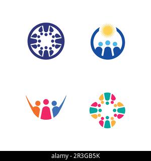 People logo, Team, Succes People Work, Group and Community, Group Company and Business logo vector and design Care, Family Icon Succes logo Illustration de Vecteur