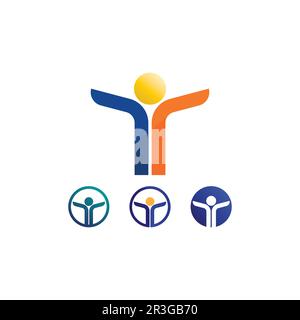 People logo, Team, Succes People Work, Group and Community, Group Company and Business logo vector and design Care, Family Icon Succes logo Illustration de Vecteur