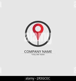 Icône d'emplacement, logo de carte pour la carte, carte google, signe, itinéraire, position, symbole et logo vectoriel Illustration de Vecteur