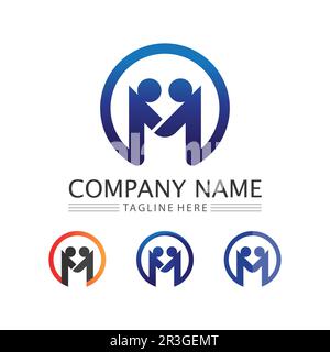 People logo, Team, Succes People Work, Group and Community, Group Company and Business logo vector and design Care, Family Icon Succes logo Illustration de Vecteur