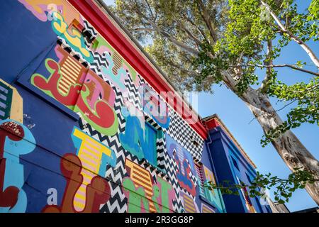 Gibraltar, fresque de rue de l'artiste Ben Eine Banque D'Images