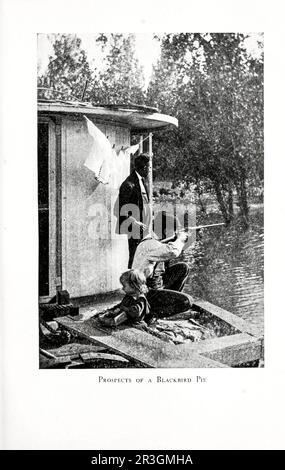 Perspectives d'un Blackbird Pie Photographie noir et blanc du livre ' Highways and byways of the Mississippi Valley ' de Clifton Johnson, 1865-1940 Date de publication 1906 publié à New York, la société Macmillan; de la série See America First Banque D'Images