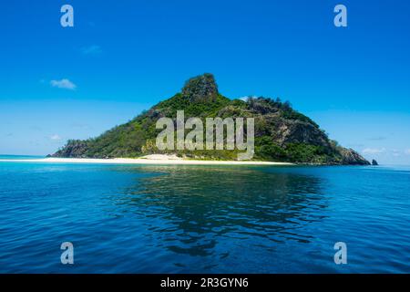 Île Monuriki ou Cast Away, îles Mamanuca, Fidji Banque D'Images