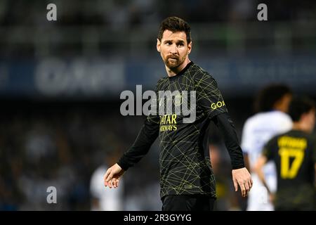 Auxerre, France. 21st mai 2023. Leo Lionel Messi lors du championnat français Ligue 1, match de football entre AJ Auxerre et Paris Saint-Germain sur 21 mai 2023 au stade Abbé-Deschamps à Auxerre, France - photo Victor Joly/DPPI crédit: DPPI Media/Alamy Live News Banque D'Images