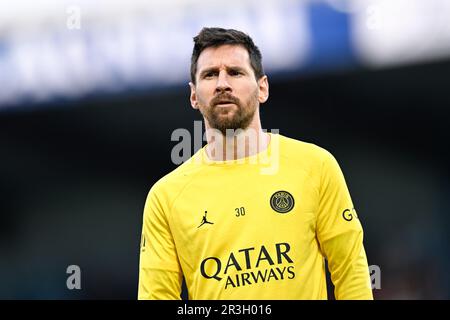 Auxerre, France. 21st mai 2023. Leo Lionel Messi lors du championnat français Ligue 1, match de football entre AJ Auxerre et Paris Saint-Germain sur 21 mai 2023 au stade Abbé-Deschamps à Auxerre, France - photo Victor Joly/DPPI crédit: DPPI Media/Alamy Live News Banque D'Images