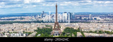 Paris Tour Eiffel Tour Eiffel Panorama de haut en France Banque D'Images