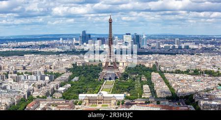 Paris Tour Eiffel Tour Eiffel Panorama de haut en France Banque D'Images