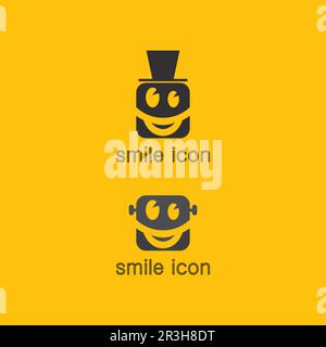 Smile icône, sourire, logo vecteur design Happy emoticon Business, drôle design et vecteur emoji bonheur Illustration de Vecteur