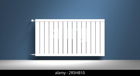 Radiateur classique devant l'arrière-plan - 3D Illustration Banque D'Images