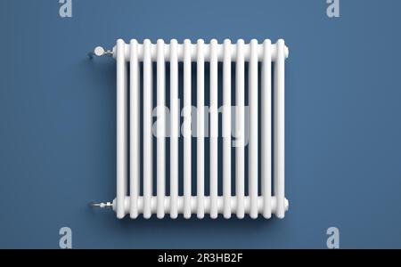 Radiateur classique devant l'arrière-plan - 3D Illustration Banque D'Images