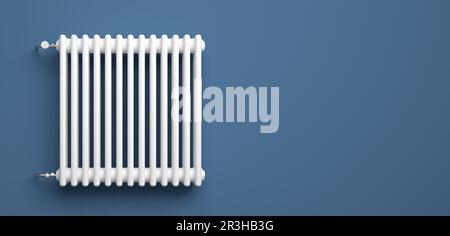 Radiateur classique devant l'arrière-plan - 3D Illustration Banque D'Images