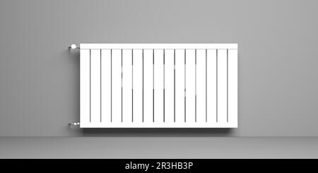 Radiateur classique devant l'arrière-plan - 3D Illustration Banque D'Images