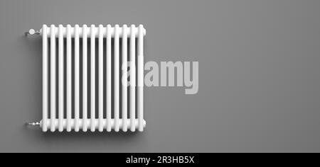 Radiateur classique devant l'arrière-plan - 3D Illustration Banque D'Images