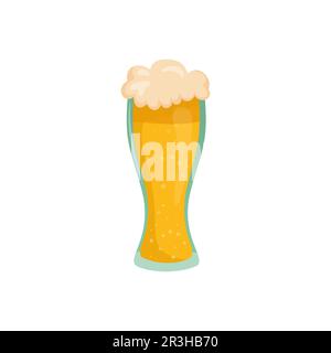 Verre de bière fraîche et légère mousseuse - Vector Banque D'Images