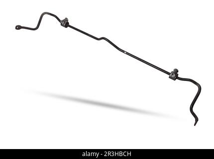 Stabilisateur de barre antiroulis en métal - dispositif de la suspension du véhicule qui sert à réduire les rouleaux latéraux dans les coins, il a été utilisé sur un blanc isolé pour in Banque D'Images