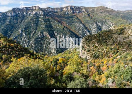 La Sierra de Guara, Sobrarbe, Provincia de Huesca, Comunidad Autónoma de Aragón, cordillera de los Pirineos, Espagne, Europe. Banque D'Images