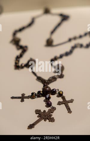 Orfebreria tradicional de Eivissa, Museo de Etnografía de Eivissa, Can Ros - Puig de Missa, Santa Eulària des RiuIbiza, Iles Baléares, Espagne. Banque D'Images