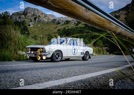 SIÈGE 124 sport, Rallye Clásico Isla de Mallorca, Carretera Puig Major, Mallorca, Iles Baléares, Espagne. Banque D'Images