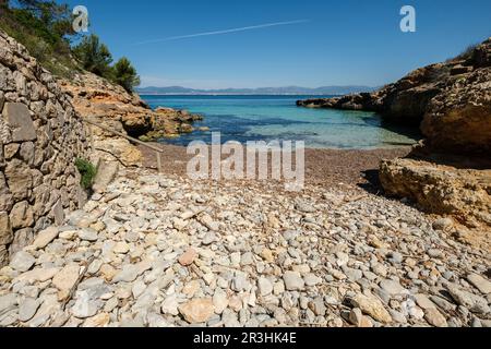 Fort de Calo, - Calo de la Reina -, Llucmajor, Majorque, Iles Baléares, Espagne. Banque D'Images