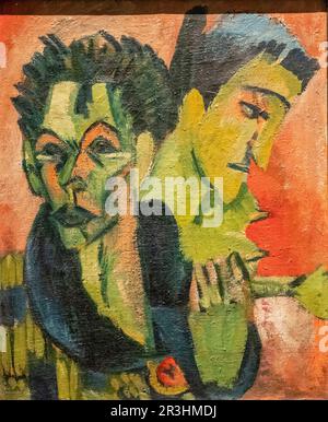 Ernst Ludwig Kirchner, autoportrait d'une fille, Nouvelle Galerie nationale, Berlin, République fédérale d'Allemagne. Banque D'Images