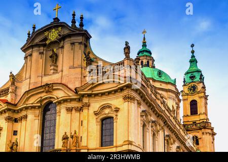 L'église Saint-Nicolas à Prague Banque D'Images