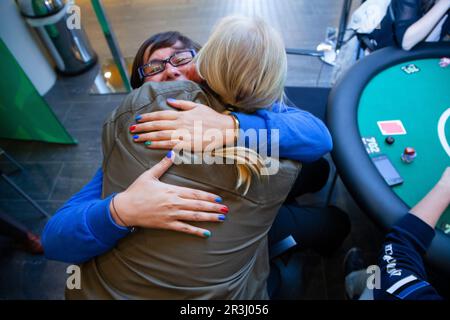 Un tournoi de poker en direct pour toutes les femmes seulement à Mariehamn, Åland, Finlande. Juin 2012. Banque D'Images