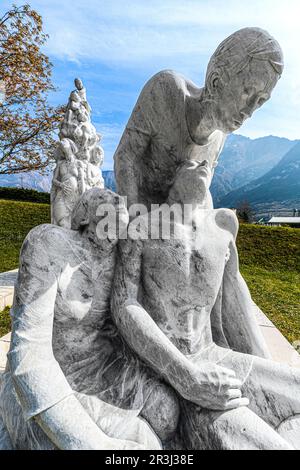 Italie Veneto Fortogna les victimes du cimetière de Vajont Banque D'Images