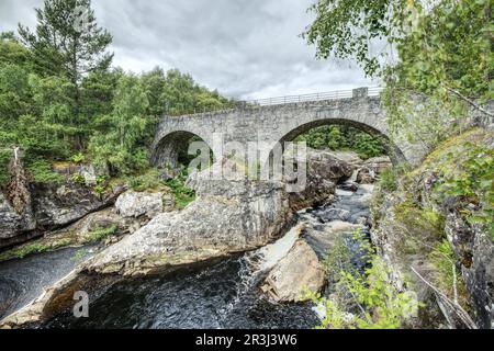 Garve, Blackwater Falls, Scotland, Highland, Great Britain Stock Photo