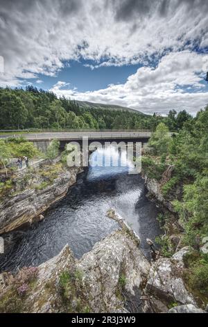 Garve, Blackwater Falls, Scotland, Highland, Great Britain Stock Photo