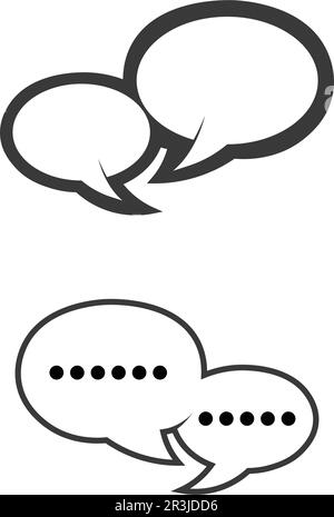logo vectoriel de chat et de message Illustration de Vecteur
