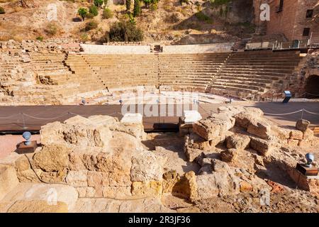 Le théâtre romain de Malaga ou Teatro Romano de Malaga est les vestiges archéologiques du théâtre de l'ancienne Malacca dans la ville de Malaga, en Espagne Banque D'Images