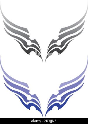 Logo Falcon Wings modèle icône vectorielle logo design Illustration de Vecteur