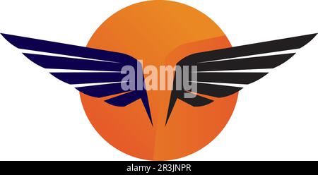 Logo Falcon Wings modèle icône vectorielle logo design Illustration de Vecteur