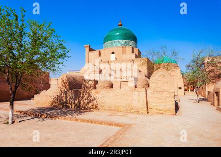 Mausolée de Pakhlavan Makhmoud à l'Ichan Kala, une ancienne ville fortifiée de la ville de Khiva en Ouzbékistan Banque D'Images