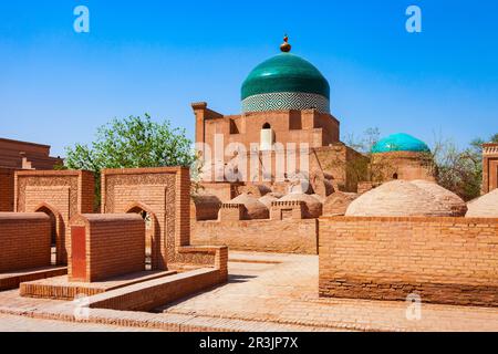 Mausolée de Pakhlavan Makhmoud à l'Ichan Kala, une ancienne ville fortifiée de la ville de Khiva en Ouzbékistan Banque D'Images