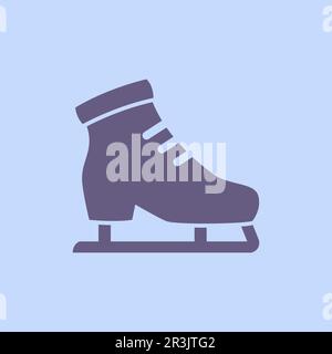 Skates sportifs, divertissement hivernal sur glace - Vector Banque D'Images
