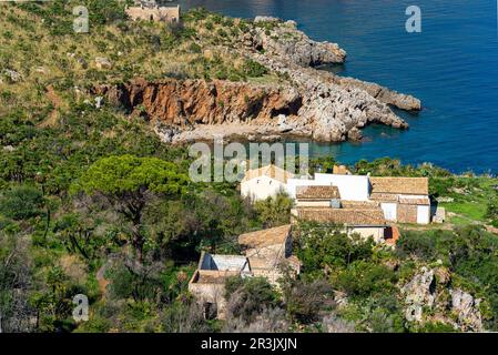 Le Riserva naturel dello Zingaro est la plus ancienne réserve naturelle de Sicile Banque D'Images