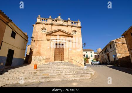 Glesia de Sant Cristòfol, Biniali, Sencelles, Pla de Mallorca, Majorque, Iles Baléares, Espagne, Europe. Banque D'Images