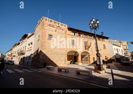 Casa de la Vila, siglo XV, Campos, Majorque, îles Baléares, Espagne. Banque D'Images