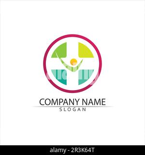 Médicaux de santé modèle Logo design illustration vectorielle Illustration de Vecteur