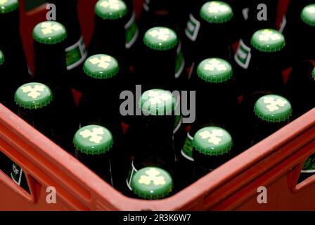 23 mai 2023/bière danoise carlsberg en bouteille appelez HOF et les plus célèbres bars danois locl bodega à Copenhague Danemark. (Photo.Francis Joseph Dean/Dean Pictures) Banque D'Images