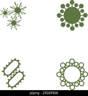 virus corona virus vecteur et masque design logo virus vecteur et symbole de design Illustration de Vecteur
