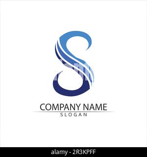 Lettre d'affaires corporate S vecteur de conception de logo Illustration de Vecteur