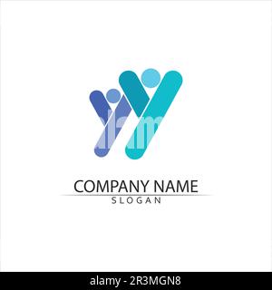 Les gens se soucient de la communauté et des symboles logo template Illustration de Vecteur