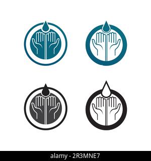 Icône de flacon de désinfectant pour les mains isolée sur fond blanc concept de désinfection gel de lavage bouteille d'alcool pour hygiène Illustration vectorielle Illustration de Vecteur