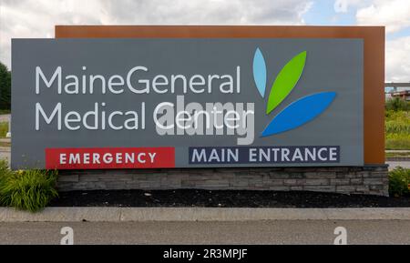 Maine General Medical Center entrée principale d'urgence Augusta Maine Banque D'Images